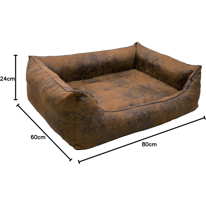 Ортопедичне собаче ліжко CopcoPet для великих собак, 100 x 80 см, антиковзаюча підставка, з м'якою оббивкою, захищає суглоби, легко миється