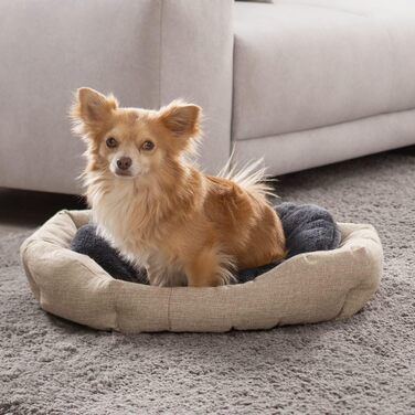 Крісло-ліжко для собак Octagon з знімним та пральним подушкою, бежеве