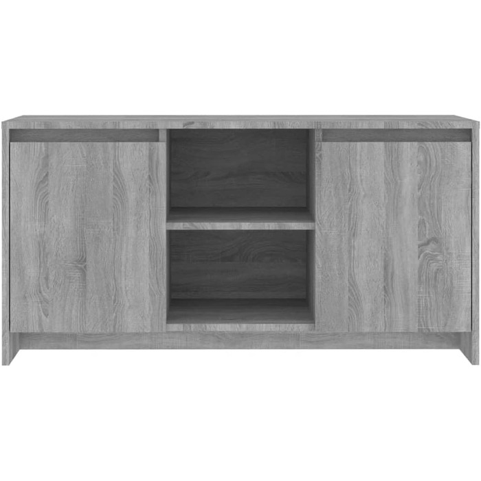 ТВ тумба vidaXL з дверцятами, полицями, біла, 102x37,5x52,5 см, ДСП (дуб сонома) – сучасна низька шафа для телевізора та Hi-Fi