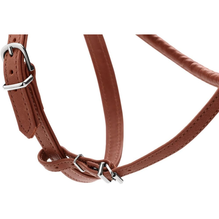 Нашийник для собак HUNTER Round & Soft Canadian UP, колір: Cognac, м'яка, еластична шкіра, оброблений край, не травмує шерсть, екологічний, Made in Germany, розмір: S/1 S/1 Cognac