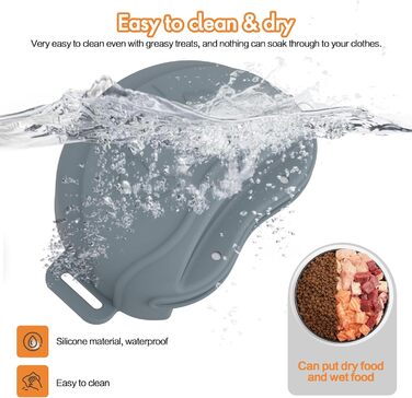 Сумка для ласощів для собак AWINNER – преміум силікон, 4 потужні магніти, регульований поясний ремінь – ідеально для дресирування цуценят та прогулянок