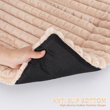 М'яке ортопедичне ліжко для собак BVAGSS, 90x60 см, кольору абрикос. Зручна лежанка для собак маленьких, середніх та великих порід. Легко миється, з антиковзким дном.