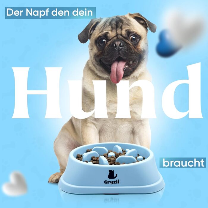 Антишвидкоїжка для собак великих порід | Повільне та здорове харчування, Slow Feeder, сприяє травленню, запобігає блювоті, неслизький, миска для собак, великі та XXL породи