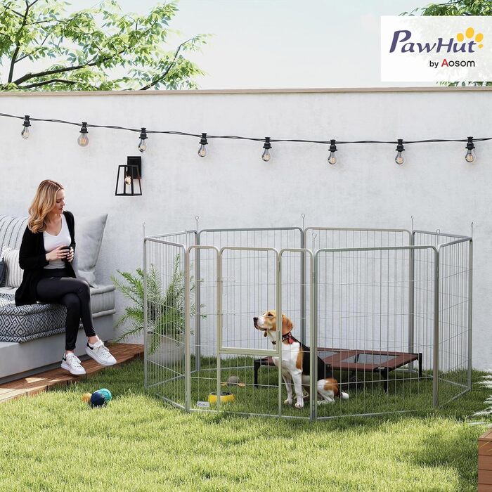 Летворешечка PawHut для собак та кошенят, 8 панелей, 80x100 см, для вулиці