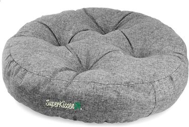 Гіркий лежак для собак середніх порід SuperKissen24 - водонепроникний лежак для котів - лежанка для собак з антикіготного матеріалу - антиалергенний та протиковзкий - лежанка для собак M 60 см x 14 см сірий
