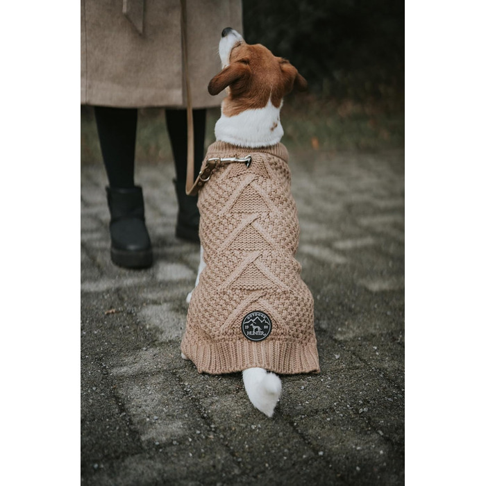 Теплий пуловер для собак HUNTER Malmö, бежевий, в'язаний, розмір 35