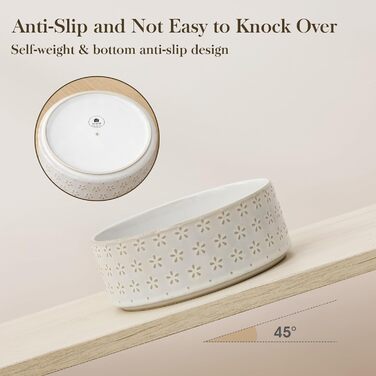 Миска для собак Malacasa з підставкою з горіхового дерева, 450 мл, подвійна миска для собак та котів, для корму та води, неслизька підставка, дизайн у формі п'ятипелюсткового клеверу та соти (1000 мл * 1, п'ятипелюстковий клевер)