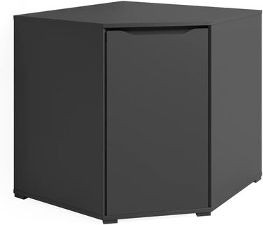 Комод Vicco Ruben з дверцятами, антрацит, 78x77,6 см, шафа для зберігання