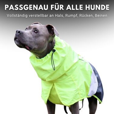 Водонепроникний дощовик для собак Spark Paws, вітрозахисна куртка для собак (Neon White Navy Blue, розмір L)