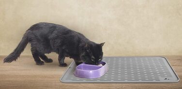 Килимок для собак та котів LuxPal великого розміру, силіконовий, антибактеріальний, сірий