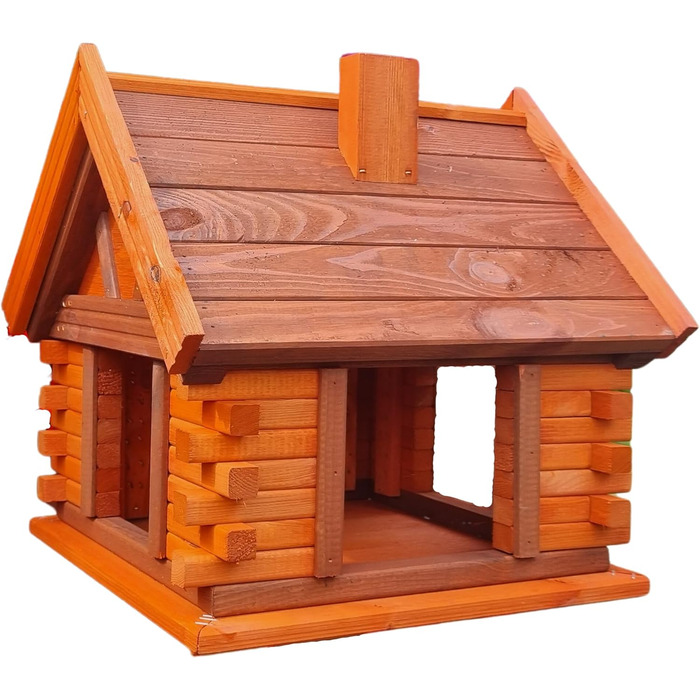 Дерев'яний будиночок для птахів VOGELHAUS, коричневий, ерш, годівниця