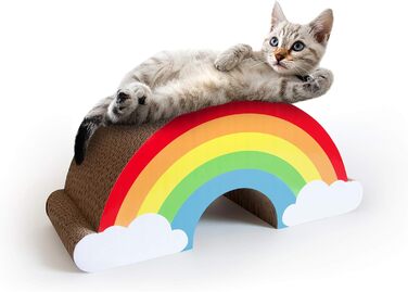 Когтеточка для котів SUCK UK, веселка, картон, інтерактивна іграшка, подарунок для кота, для домашніх котів і кошенят