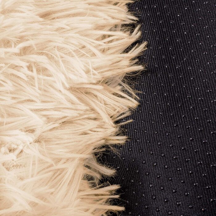 Кругле ліжко для собак Springos з антиковзною основою, 70 см, кремовий колір