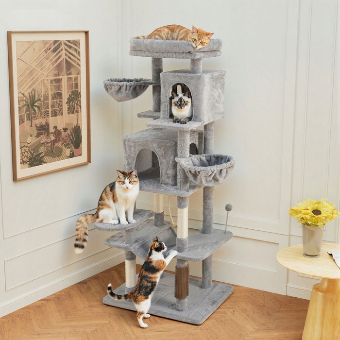 Стельовий дряпак для котів Balconera, високий стовп-дряпалка (161 - 220 см)