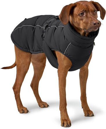 Теплий зимовий одяг для собак HUNTER Paxson: водонепроникний, з відбиваючими елементами, чорний, розмір 70