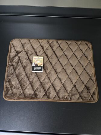 Ортопедичне ліжко та подушка для собак та котів - XS | Weimar, прямокутне, коричневе | 55,5 x 38,5 x 2 см - м'яке, компактне, ідеальне для маленьких тварин