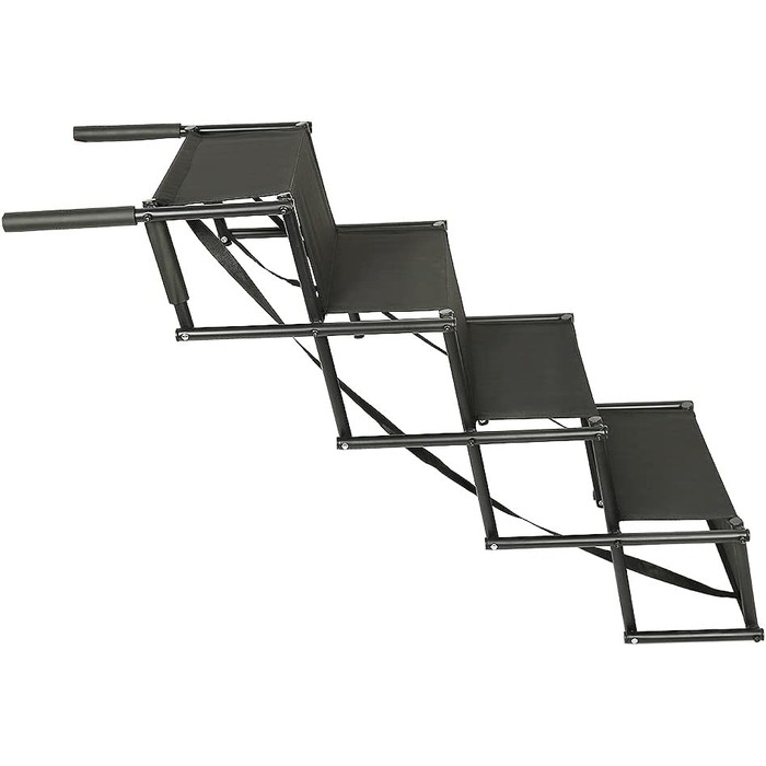 Зручна рампа для собак у машину, підходить для великих та маленьких собак. Складана, витримує до 60 кг (чорна)