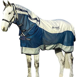 Літня водонепроникна попона Horseware Rambo для коня, 0г, 155 см, синя/сіра