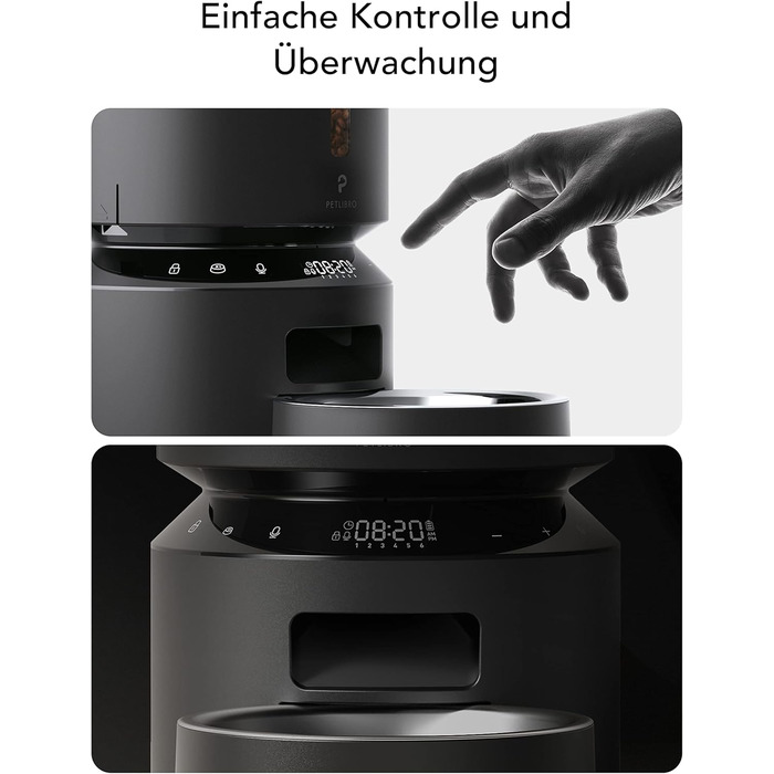 Автомат годування котів PETLIBRO для вологого корму з мискою з нержавіючої сталі, з напівпровідниковим охолодженням, Wi-Fi управління через додаток, 3 дні свіжості, годівниця для вологого корму (темно-сірий)