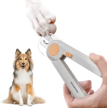 InnovaGoods® Ножиці для стрижки кігтів домашнім тваринам LED Clipet, знімний нашийник для шліфування у ручці, ефективний напівкругла зріз, компактний та легкий дизайн, ідеально підходить для домашніх тварин