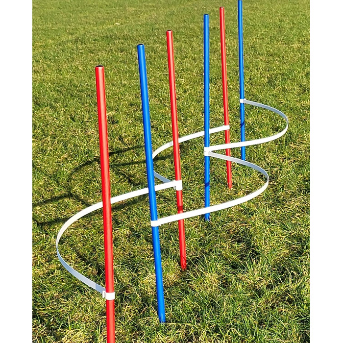 Набір для фристайлу Wuzzmann Agility: 4 боулінгові/тренувальні арки + 6 шлагбаумів (червоний/синій)