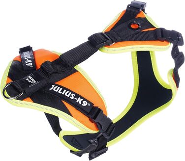 Шлея Julius-K9 Mantrailing & Outdoor для собак XS, UV-помаранчева з неоновою окантовкою