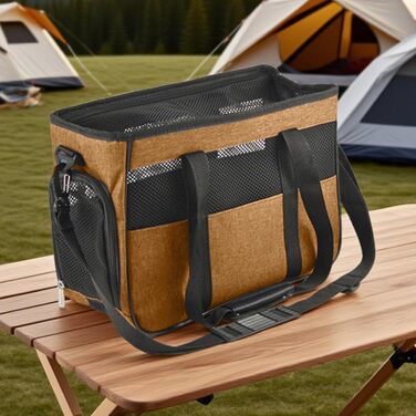 Сумка-переноска для собак та котів Ruwshuuk: багатофункціональна, з кишенями, для прогулянок, подорожей, кемпінгу (Помаранчевий)