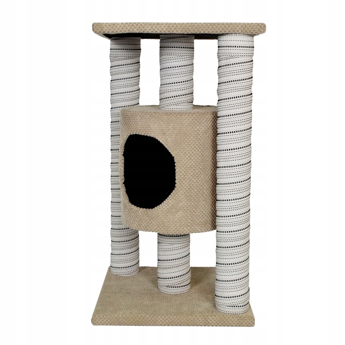 Комплект для котів Makspol 61: низька та висока дряпки, лежанка, килимки-дряпки, стовпчик та ігровий комплекс (100 см)