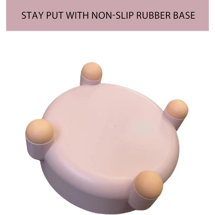 Миски для котів та собак з нержавіючої сталі, антиковзні, підняті, набір 2 шт (білі та рожеві)