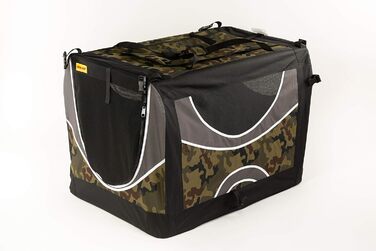 Транспортний бокс для собак та котів, 91х64х64 см. Переноска для тварин, клітка для собак, переноска для подорожей (камуфляж)