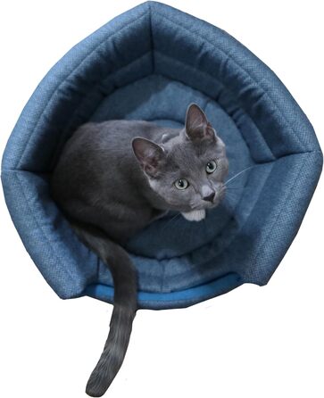 Будиночок для кота Travel Cat Meowbile, трансформер, синій, M, 63,5x45,7x43,2 см, якісний котячий дім і лежак для дому
