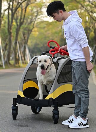 Візок для собак та котів 2-в-1 Boxer SmartSpace: великий об'єм, 600D Oxford, вантажопідйомність до 60 кг