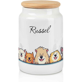 Банка для ласощів з гравіюванням - персоналізована з ім'ям для собак та котів - ідеально для зберігання корму