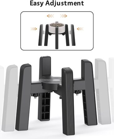 Підставки для мисок для собак JunsPow (2 шт.) - регульована ширина, для середніх та великих собак, стабільні та неслизькі [тільки підставка]