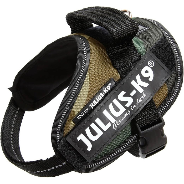Шлея для собак Julius K9, відбивна, з персоналізованою нашивкою, XS/Mini-Mini, камуфляж