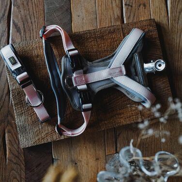 Нашийник для собак HUNTER Neopren Vario Plus, червоно-чорний, розмір L/2.5, міцний нейлон, м'яка неопренова підкладка, регульований, з поглиначем ривка, зручний, легкий у догляді