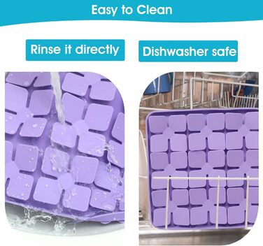 Килимок для собак VOOWO, силіконовий носовий килимок, миска-головоломка для собак, повільний годівник, килимок для нюхання з присосками для маленьких, середніх та великих собак (фіолетовий, маленький)