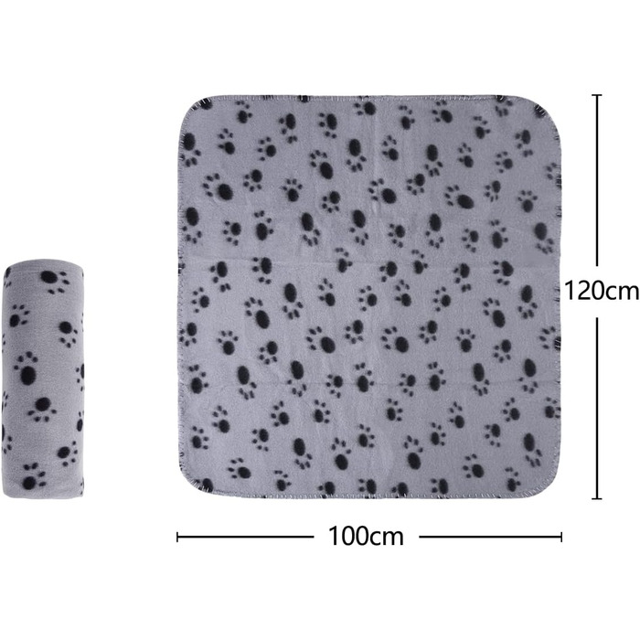 М'яка флісова підстилка для собак і котів Nobleza, 75x75 см, сіра