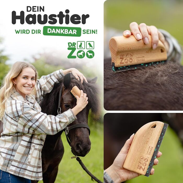 DR Zoo Wobbi - щітка для собак від линяння. Видаляє шерсть у коротко-, гладко- та довгошерстих собак. Щітка для собак, підходить також для коней