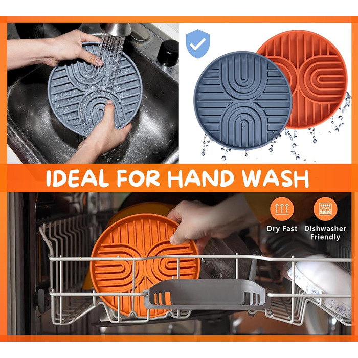 Миски для повільного годування собак та котів, силікон, 2 шт. (Лакс та Шкіряно-сірий), нековзні, для повільного харчування