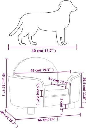 Ляжка для собак, м'яка, з подушкою, для маленьких собак та котів, велюр, коричнева