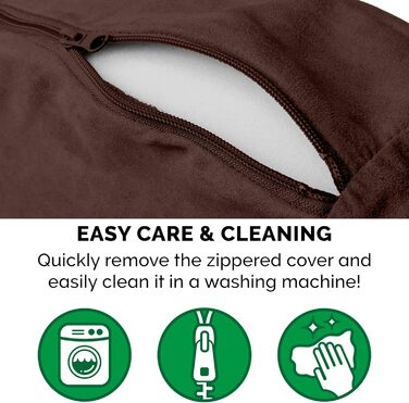 Кругле собаче ліжко Furhaven з memory foam, 89 см, для великих та середніх собак, знімний, пральний чохол, Sherpa & Suede Snuggery, Espresso