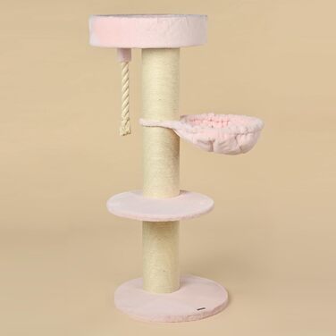 Драбина для котів RHRQuality Maine Coon De Luxe – 150 см – з товстими сизалевими стовпами (20 см) – рожева