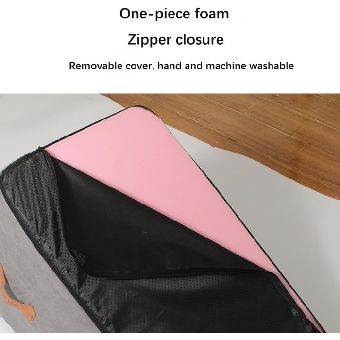 Сходинка для собак маленьких порід, плюшевий чохол, сходи для домашніх тварин, котяча сходинка, пандус для собак до ліжка, дивану, авто, неслизька, з невеликим нахилом (Бежевий, 48*40*30см, 2)