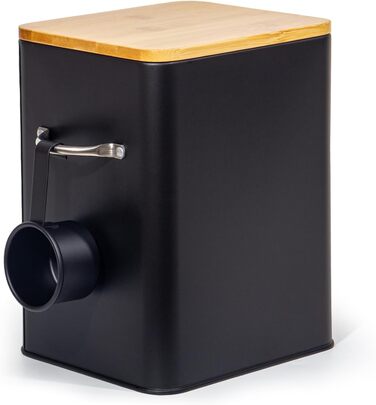 Контейнер для порошку GREELUE 6.5L з дозатором, коробка для порошку, корму, печива, кави (чорний)