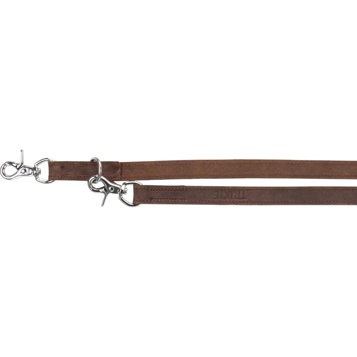 Шкіряний повідець для собак TRIXIE Rustic, регульований, L–XL, 2 м, 25 мм, темно-коричневий, для великих порід