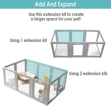 Загін для собак Front Row: міцний, прозорий, з 6 панелями, 76.2 см, для дому та саду