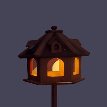 Дерев'яне годівничка для птахів Toboli з підставкою 115 см, вологостійка, для птахів