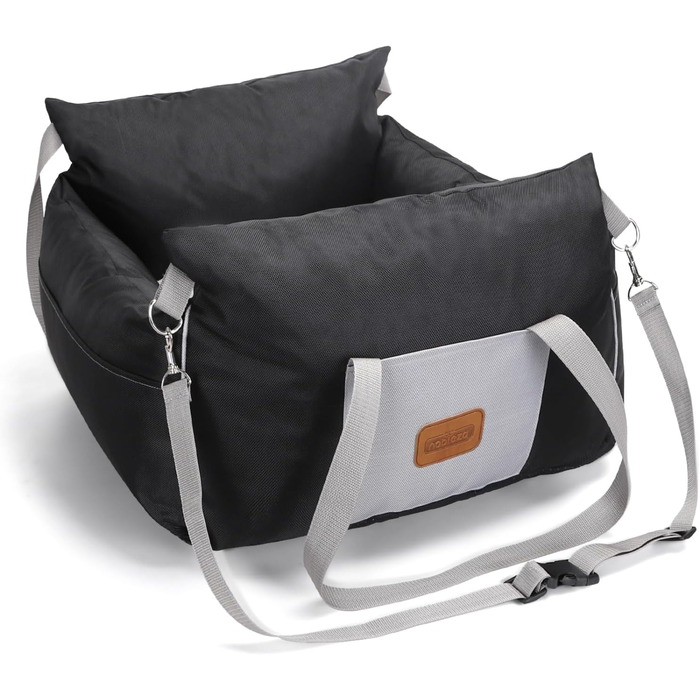 Автокрісло для собак Nobleza: зручне та миється, з кишеньками та двостороннім матрацом, L58x56x33 см, Oxford, на всі сезони