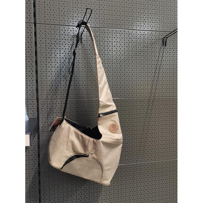 Рюкзак для собак Hunderucksack Kanga Beige, 44x20x20 см, поліестер, з вентиляцією, зручний для прогулянок